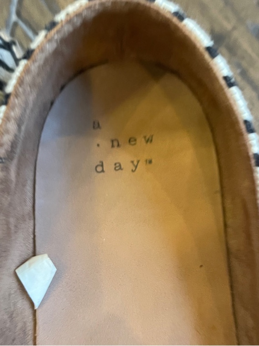 a new day Black and Cream Striped Espadrille Slip-On - Picture 2 of 6